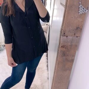 Sympli top button down black size 10